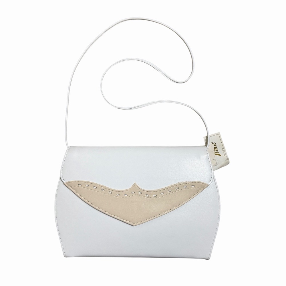 Vintage Life Stride White Cream Shoulder Bag Purse Made USA NOS Tags